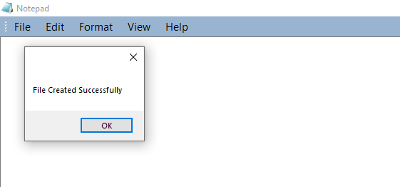 Output creating new file